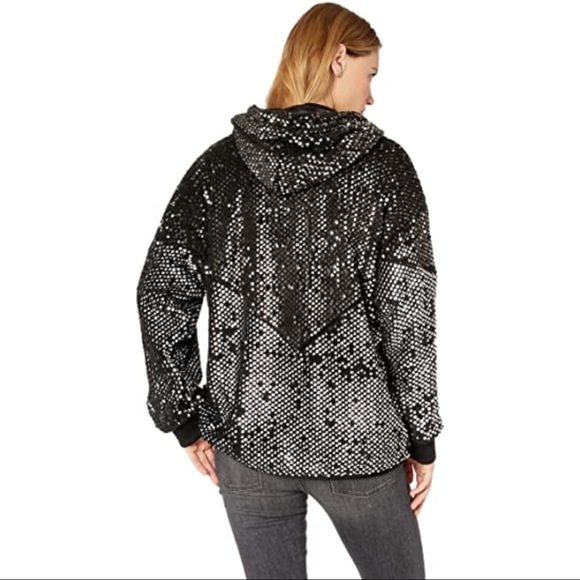 BLANKNYC Denim $148 Silver Studded Sequin Bomber - Picture 7 of 12